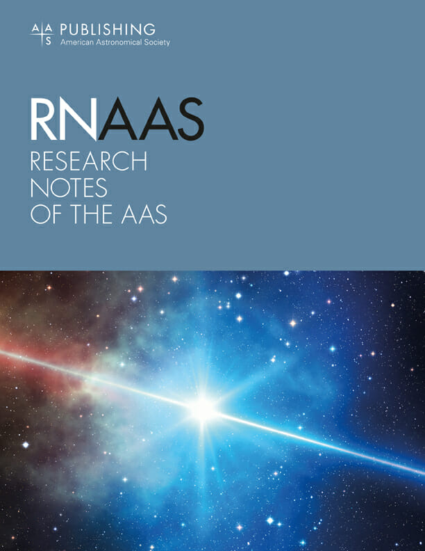 RNAAS Journal Cover