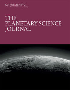 Sample cover of the new Planetary Science Journal.